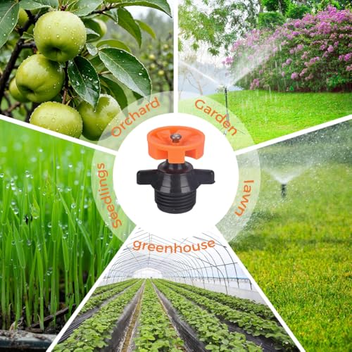 Image of HASTHIP 20Pcs Garden Sprinkler Mist Spray Nozzles, Universal Drip Irrigation System Misters, Slow Watering Spray Nozzles for Lawn, Greenhouse & Plant Cooling