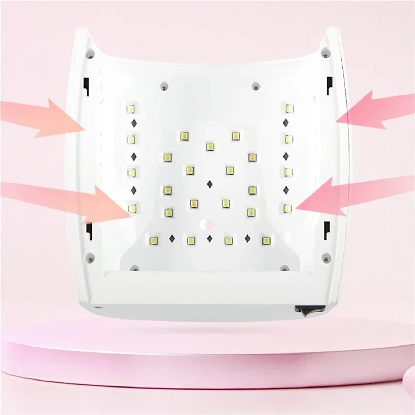 Lampa UV do paznokci, 66W Akumulatorowa lampa do paznokci Profesjonalna suszarka do lakierów żelowych Maszyna do manicure Lampa UV LED do paznokci(No handle White light)