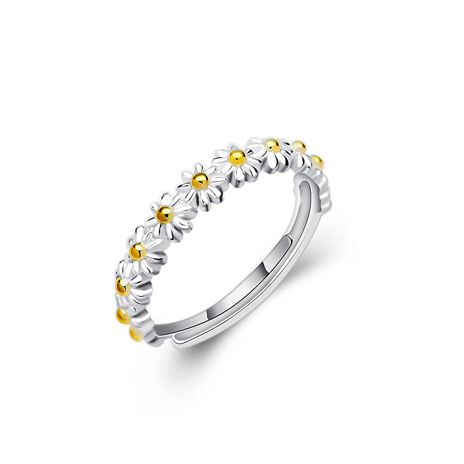 Parure in argento sterling 925, placcato oro, anello per la Prima