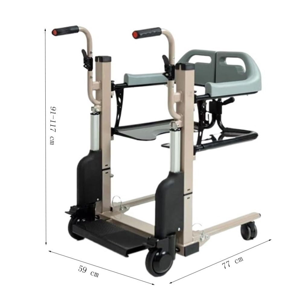 Chodzik Rollator Elektryczna maszyna transferowa dla osób starszych leżących Pomoce do chodzenia(Grijs)