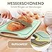 Blumtal Schneidebrett Kunststoff groß 40x24,5 cm 2er Set - Schneidebretter + Saftrillen & Griff - Cutting Board - Schneidbrett BPA frei- Chopping Board - Schneidbretter - Schneidebrett groß Grün