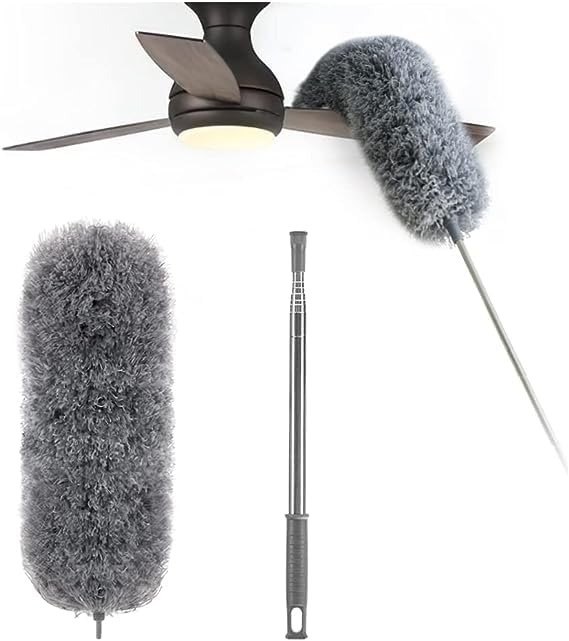 2 pcs Microfiber Feather Duster Bendable & Extendable Fan Cleaning Foldable Flexible mop for Quick and Easy of Home, Ceiling, Dusting Brush with Long Rod 100 inch high Washable Ceiling Fans (2) (B0D4V8VD58) Amazon Price History, Amazon Price Tracker