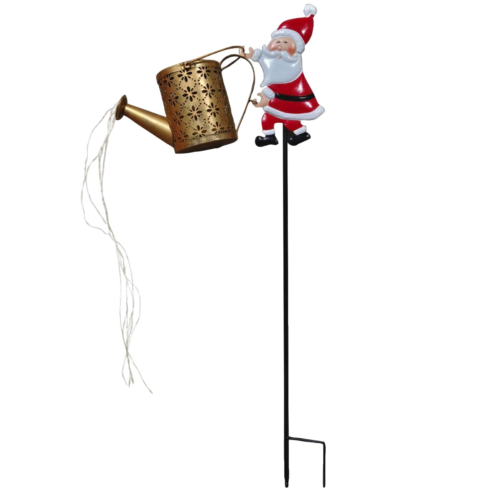 Christmas Santa Solar Watering Kettle Lights – Waterproof LED Metal Decorative Light, Automatic Solar Power, Outdoor Garden/Yard/Pathway Holiday Decor (2026 New)