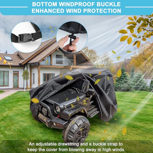 Image of Large Ride-On Truck Toy Car Cover, Outdoor Cover for Power Wheels Jeep