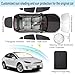 8PCS Windshield Sun Shade Custom Fit for 2016-2024 2025 Tesla Model X Accessories Foldable Sunshade Side Rear Window Shade Cover Full Set Privacy Protection Keeps Car Cool