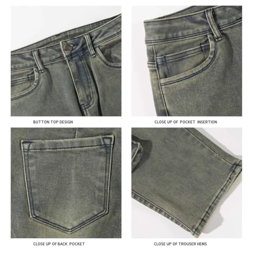 Men Streetwear Jeans Cargo Pants Multi Pocket Loose Wide Leg Denim Loose Hip Hop Pants2