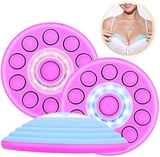 Wireless Breast Massager, USB Electric Vibration Bust Lift Enhancer Machine with Hot Compress