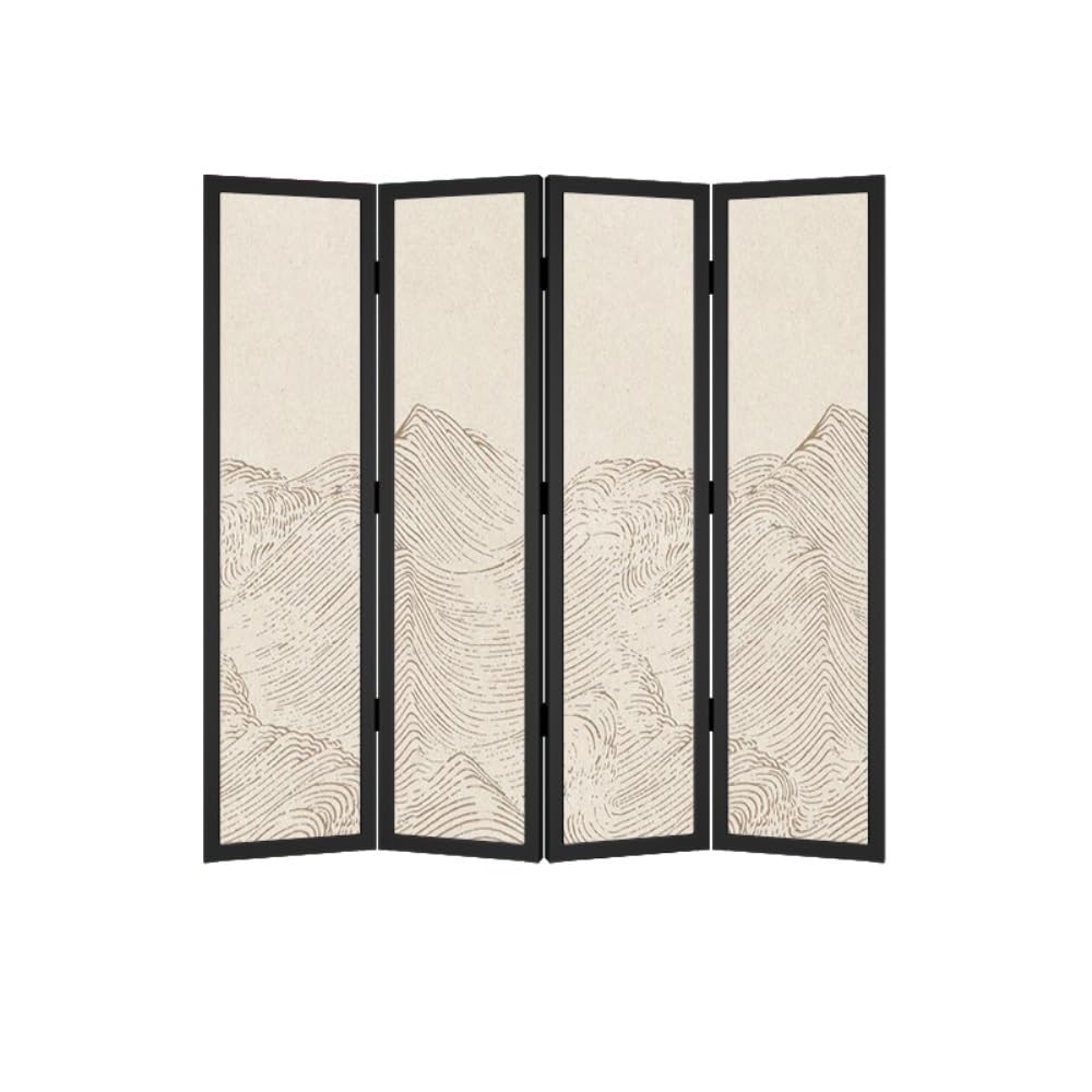 Privacy Screen Modern Simple Chinese Landscape Screen Partition Living Room Entrance Foldable Tea Decoration Folding Room Divider