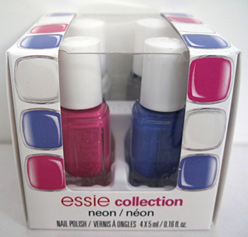Neon MINI Nail Polish Lacquer 1 Set - 4 x .16oz New !