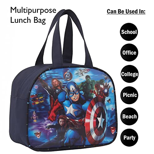 Image of STRONG LIFE Combo Polyester Tiffin School Office Picnic Work Lunch Bag for Kids with Bottle Holder Pack of 2 (Red+Blue), 4 Litre