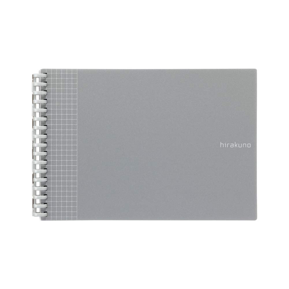 Lihit Lab N1675-26 Open Ring Notebook, Twist Notebook, A5E, hirakuno E-Shaped, 17 Holes, Silver