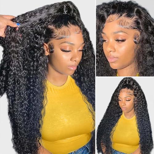 Image of Pizazz 13x4 HD Lace Front Wigs Human Hair Pre Bleached Knots