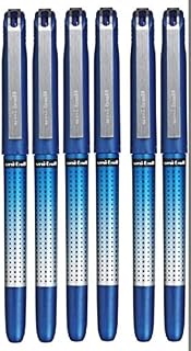 Uni Ball Blue 0.5mm Nib (0.4mm Line) Eye Needle Point Rollerball Colour Pen Waterproof Lightfast Pigment Ink UB-185S (Pack Of 6)