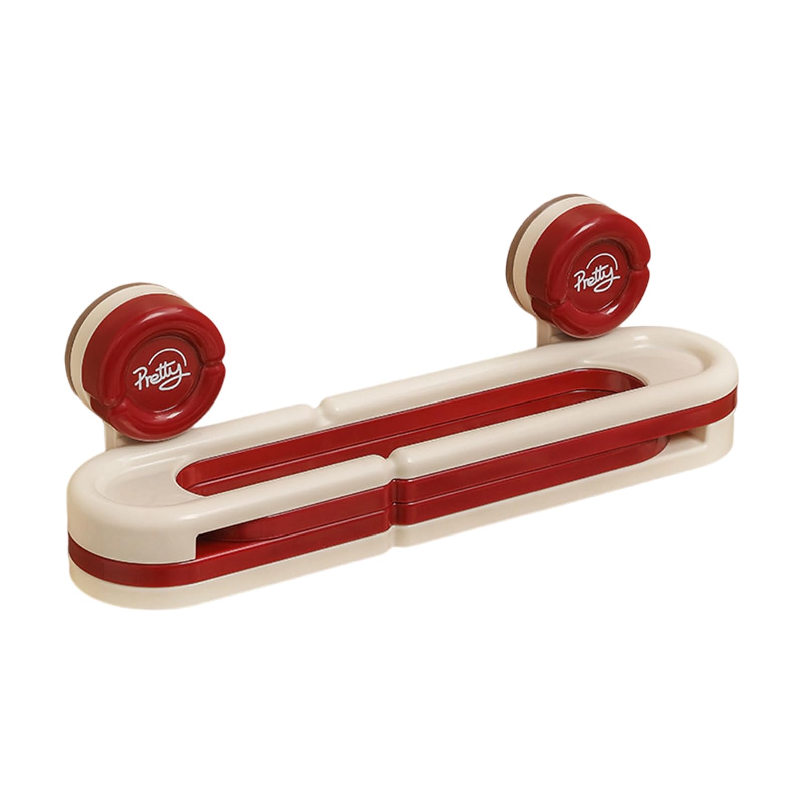 Kalttoy Rose Red Multi Functional Shower Shoe Organizers Wall Mounted Rack With Drainage Holes Sturdy Bathroom Storage Solution Adhesive Shower Storage Rack