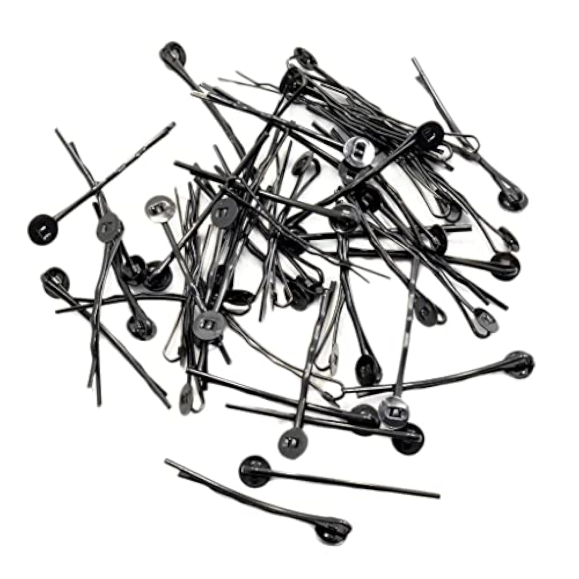 100pcs Black Hair Clips Bezel Tray Base Barrettes for DIY Jewelry Making