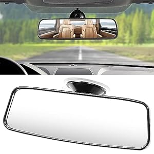 Rear View Mirror, Driving Instructor Mirror, Anti Glare Rearview Mirror, Universal Car Interior Rearview Mirrors with Suction Cup Car Inside Mirror for Car, SUV, CRV, Trucks