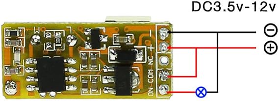 Mini Remote Relay 12V Wireless Remote Control Switch, 433Mhz Remote Momentary Switch Transmitter and Receiver for Wireless Control
