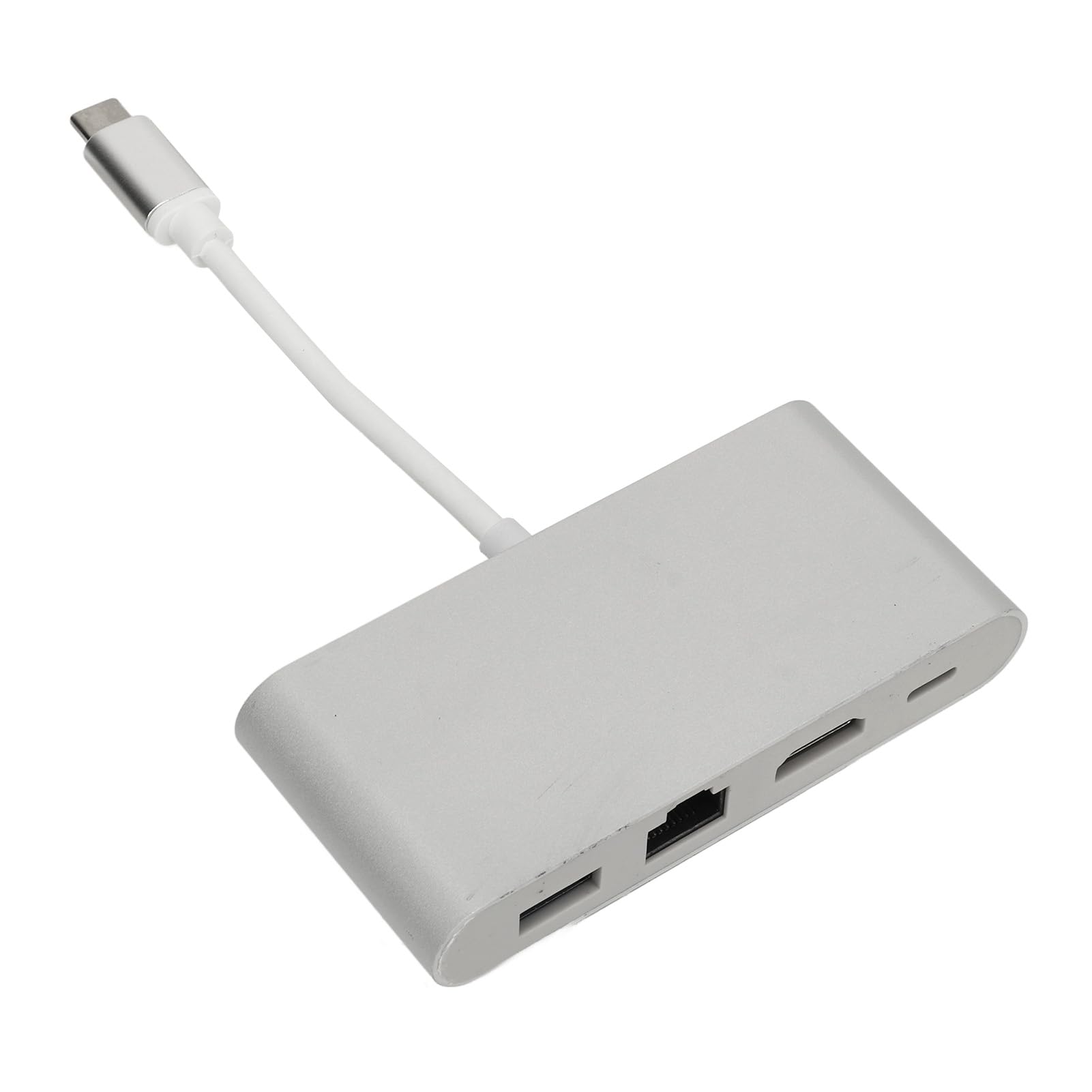 Hub USB C 4 in 1 splitter adattatore multiporta in lega di alluminio per computer telefonico argento