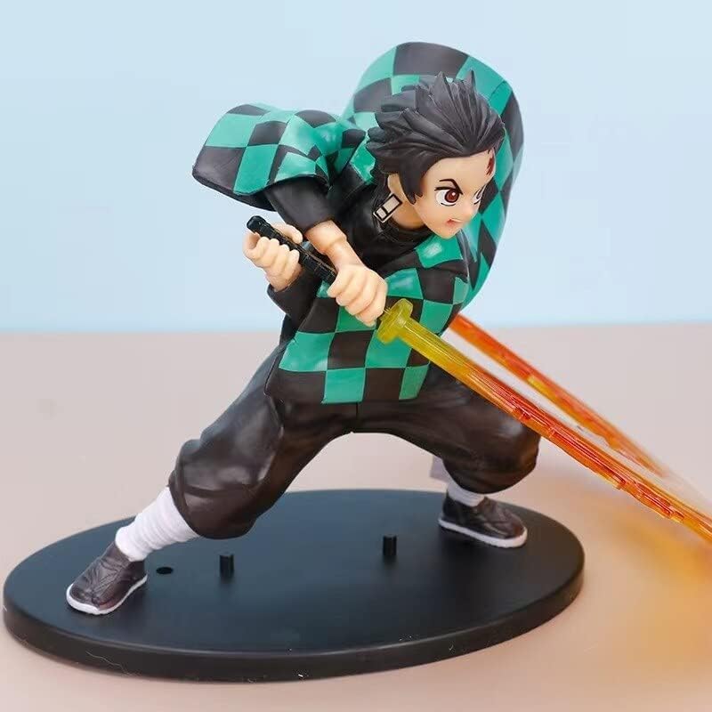 Image of FUNFOB Tanjiro Action Figure Width - 22cm Collectible for Anime Fans Manga Weeb PVC Multicolour | Tanj Fight