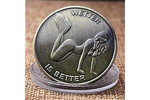 Wetter is Better Good Luck Heads Tails Challenge Coin Sexy Bikini Pin...