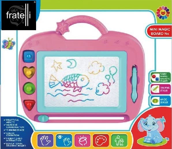 Fratelli-Toynest-Magic-Slate-for-Kids-Pen-Doodle-pad-erasable-Drawing-Writing-Learning-Graffiti-Board-Kids-Gift-Toy-Magnetic-Painting-Sketch-pad-for-Children-Magic-Slate-Pink-Color