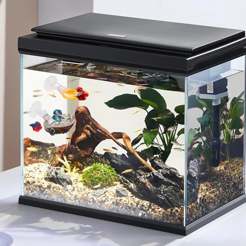 3 Stück Beta Fisch Hängematte mit 3 Saugnapf Klammern Betta Fisch Ruhe Spot Aquarium Dekoration Muschelbett natürlicher Lebensraum für kleine Fische 3 Größen
