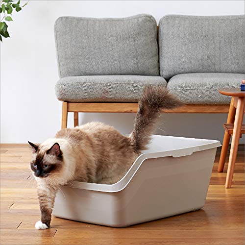最安値 Hy Cat ジャンボ グレー ハイキャット 本体 猫トイレ 大きい 飛散防止 一体成形 入口は低め 幅45 5 奥61 高25cm 内寸 幅34 奥50 高24 5cm 地面から入り口までの高さ 15 5cmの価格比較