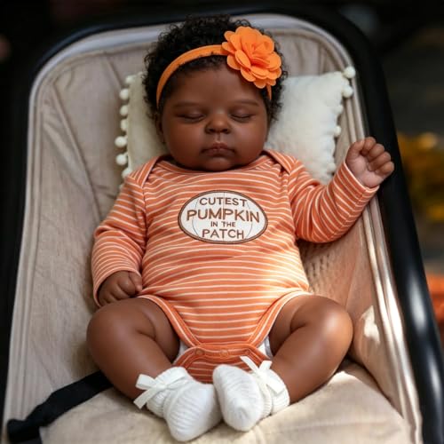 Muñeca Reborn Bebé Negra Vinilo 20 Pulgadas Realista miniatura 2