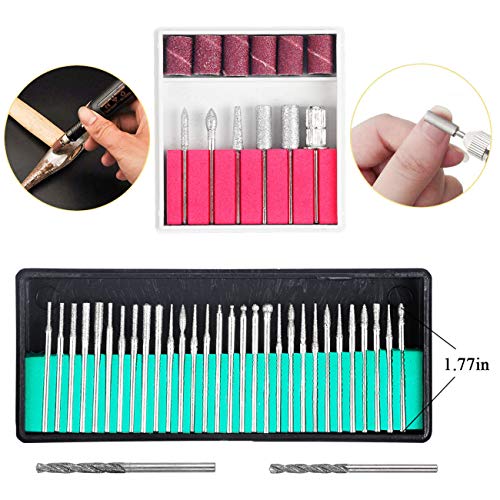 Uolor 108 Pcs Engraving Tool Kit, Multi-Functional Electric Corded Micro Engraver Etching Pen DIY Rotary Tool for Jewelry Glass Wood Metal Ceramic Plastic with Scriber, 82 Accessories and 24 Stencils