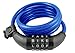 Wordlock CL-409-BL 4-Letter Combination Bike Lock Cable, Blue, 5-Feet