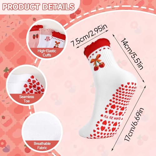 Image of Pilates Grip Yoga Socks for Women Cute Non Slip Socks | Cute Non Slip Socks, Athletic Grippy Sock, Barre Ballet Fitness Workout