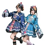 [Ecrisdoo] 選べる3色 ハロウィン コスプレ 3点セット キョンシー 衣装 ハロウィンコスチューム ワンピース 大人 妖怪 悪魔 吸血鬼 仮装 ゾンビ チャイナ服 女性 可愛い レディース 大きいサイズ ホラー イベント用 学園祭