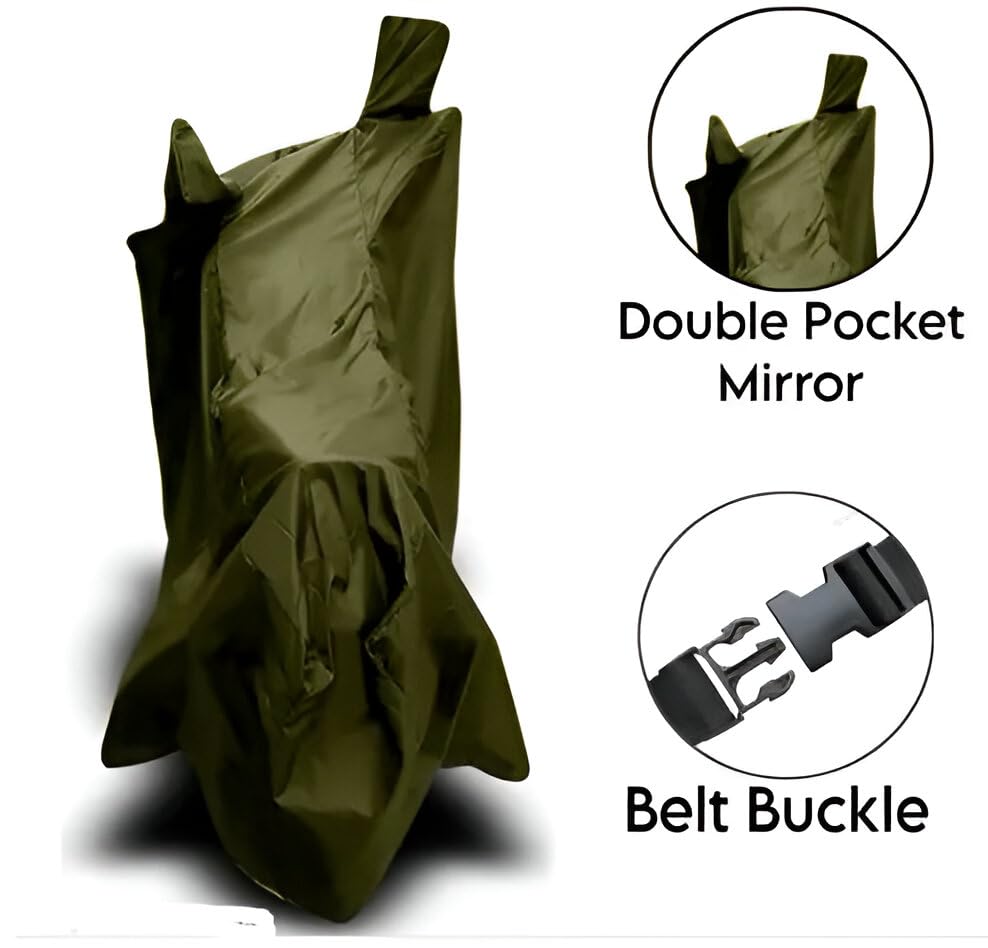 Image of AutoCart Bike Scooty Motorcycle Cover for Premium Bike (Militry Color) Also Suitable for All 125 CC Bikes and Scooty and Upto 150cc Pack of 1 | Design for Suzuki GIXXER