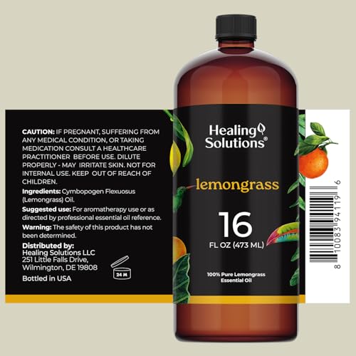 Aceite esencial de hierba limón Healing Solutions 16 oz miniatura 2