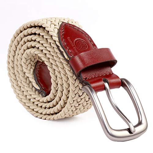 Bacca Bucci® Men’s Web Genuine leather Canvas Water-washed Belt Breathable Military Tactical Canvas Casual Belt for Men