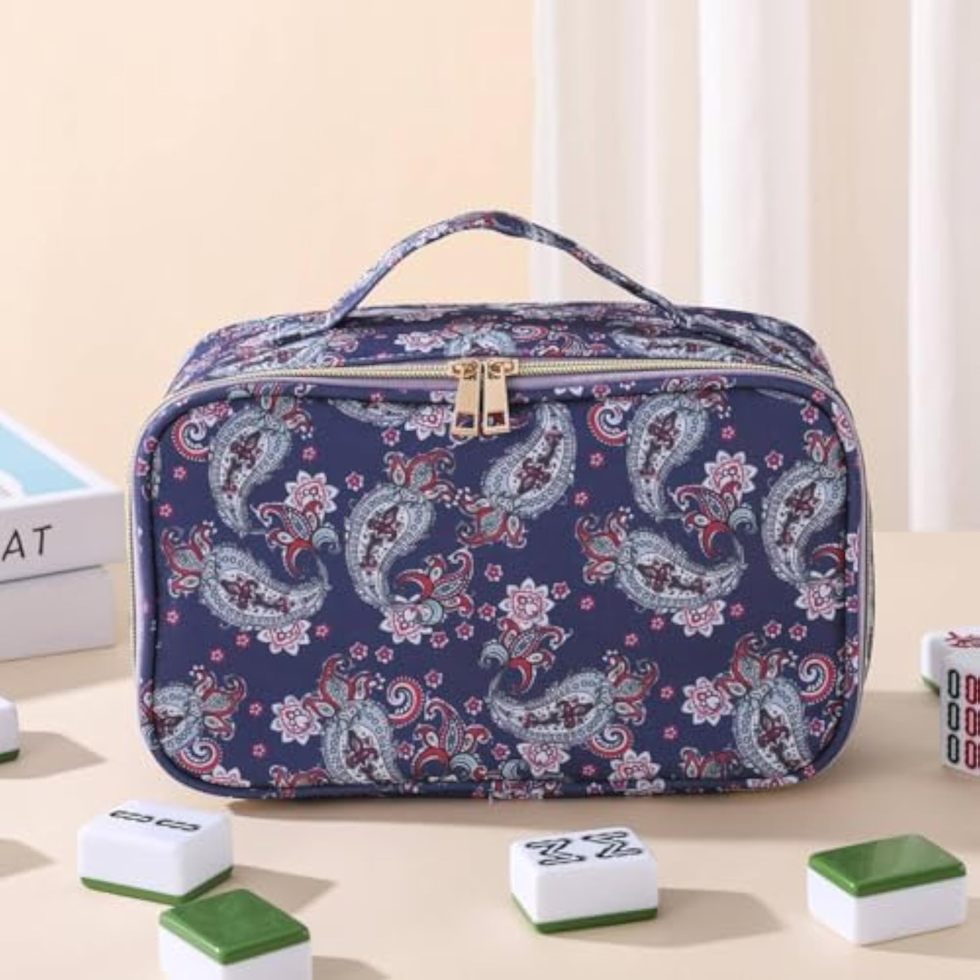 Large Capacity Mahjong Tiles Carrying Case for Travel