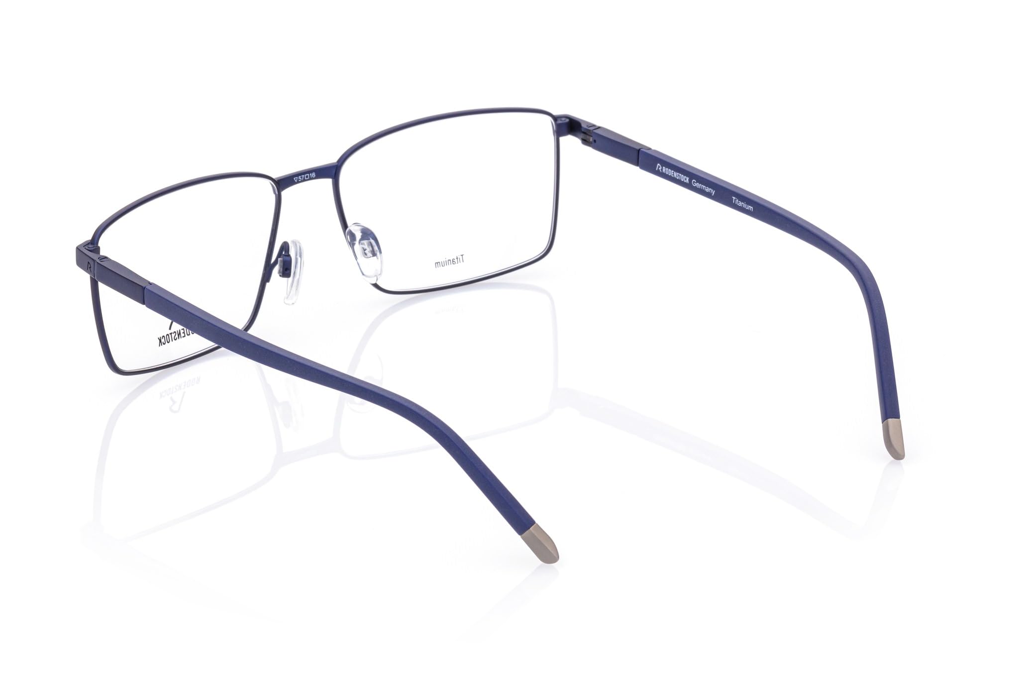 Rodenstock Brille mit Sehstärke für Herren optional mit Sonnenbrillentönung oder Blaulichtfilter, Quadratisch, gefertigt aus Metall & Kunststoff (inklusive Brillenetui)