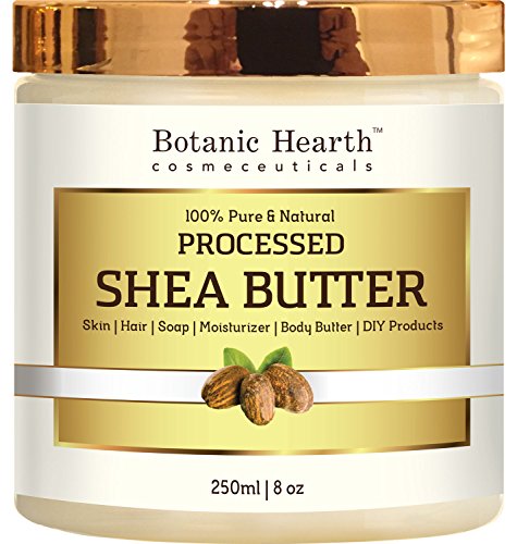 Botanic Hearth Shea Butter, Pure & Natural, Processed Premium Grade A, 8 Oz