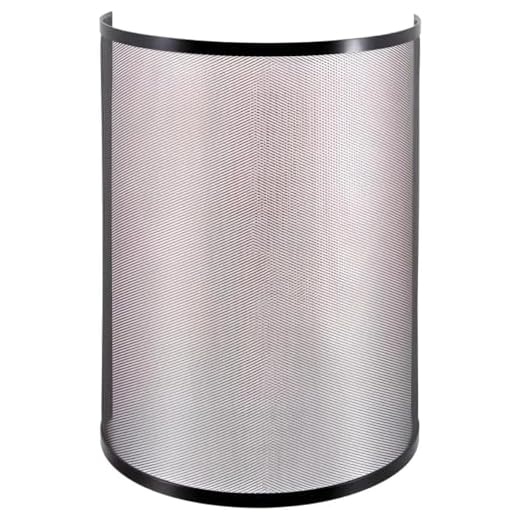 Rejilla de protección para Chimenea, Estufa de pellets, Seguridad del cortafuegos en Hierro Forjado Color Negro - Altura 80 x Longitud 58 cm -JUANIO-