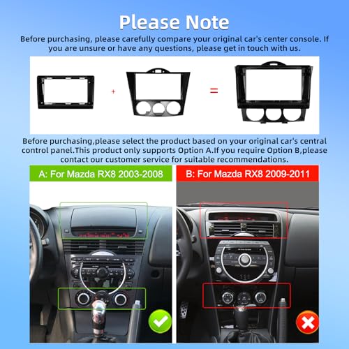 Radio Android 9 pulg. para Mazda RX-8 2003-2008 miniatura 2