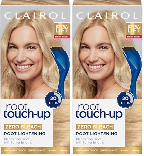 Clairol Root Touch-Up by Nice'n Easy Permanent Hair Dye, Extra Lift, Bleach Free Hair Color | Blends Dark Roots with Lighter Lengths in 20 Minutes | Pack of 1