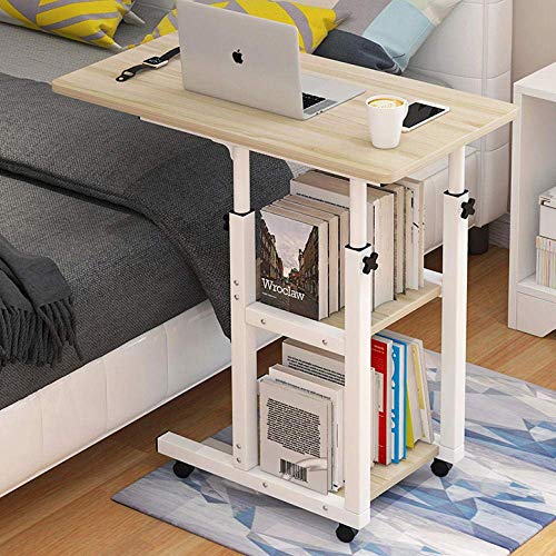 WEWE Height-Adjustable Table with Iron Structure and Yellow MDF Wheels WEWE Height-Adjustable Table with Iron Structure and Yellow MDF Wheels