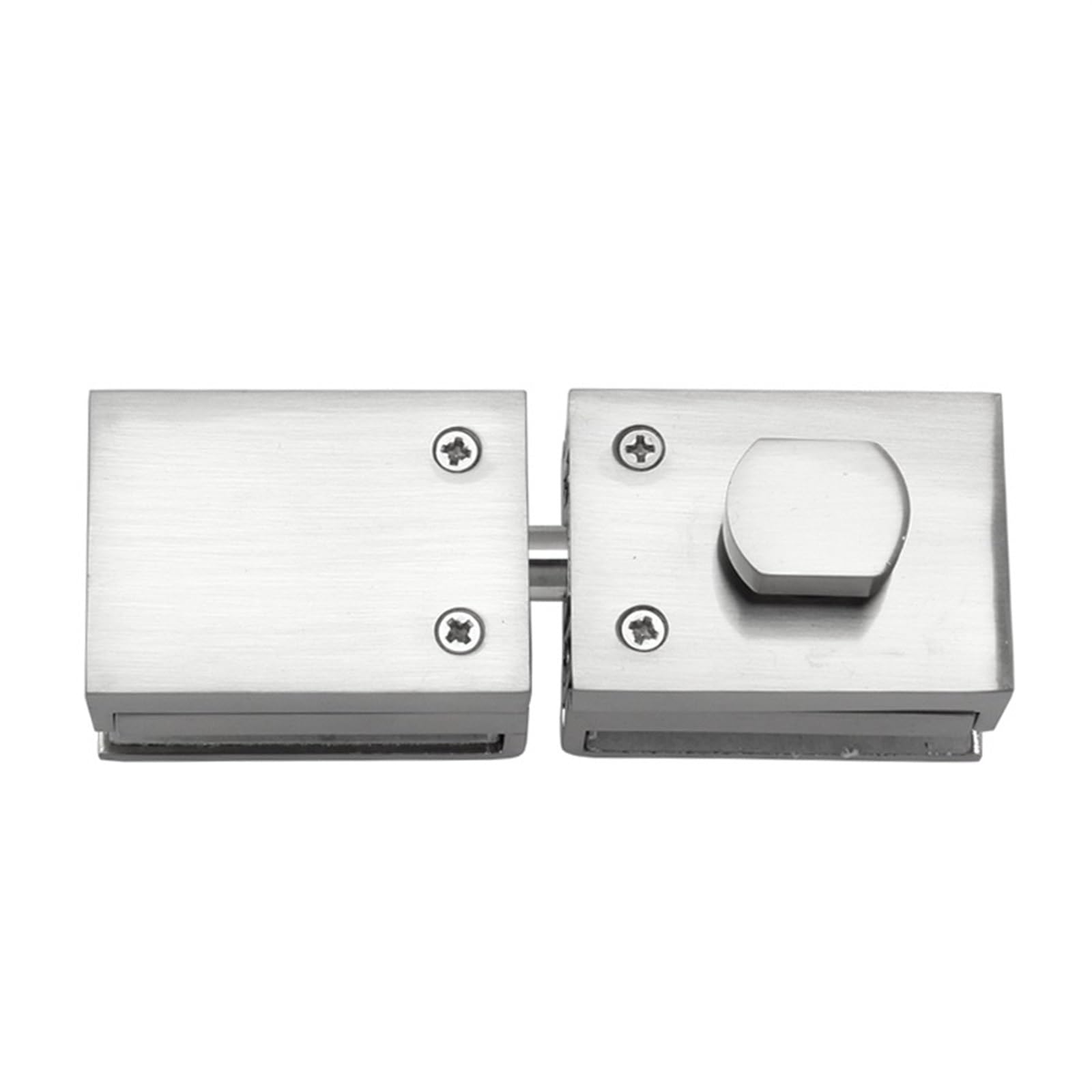 1 Uds. Pestillos de puerta de vidrio, cerradura/perno, vidrio de 8-12mm, sin perforación, for puerta de vidrio doble/simple de baño, puerta de vidrio sin marco(Brush single)
