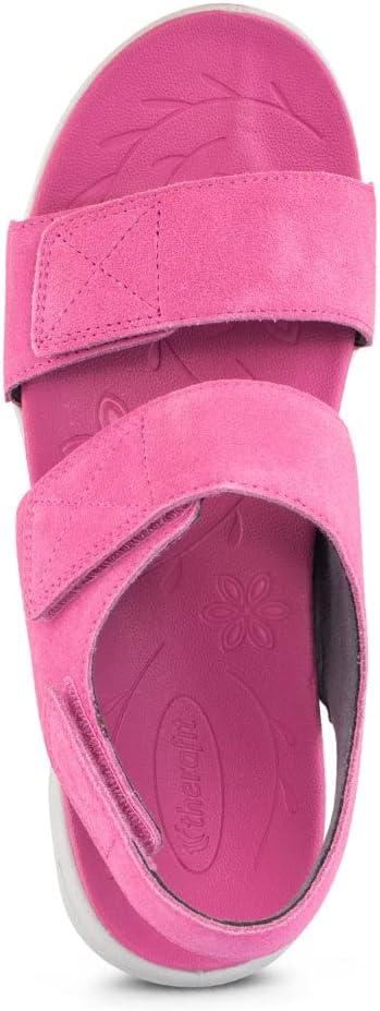Therafit Nicole Ultra Lite Women's Adjustable Backstrap Leather Sandal- for Plantar Fasciitis/Foot Pain