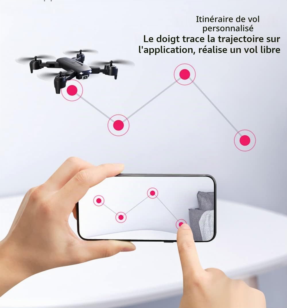 Professionnel Drone Avec Caméra 6k, Drone Pliable à Double Caméra Avec Enregistrement Vidéo, 54 Minutes De Vol Avec 3 Batteries, Rc Quadcopter Drone Jouet Cadeau Adulte Pour Les Enfants