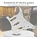 SAPHUE SSS 11 Holes Strat Electric Guitar Pickguard and BackPlate Set for Fender US/Mexico Made Standard Stratocaster Modern Style Guitar Parts (3Ply White Pearl)