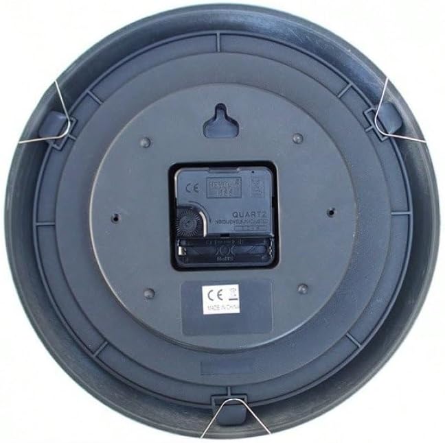 Miniatura 3 de Reloj de pared moderno, 10.0 in de diámetro, marco de aluminio cepillado, esfera blanca