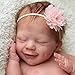 KLOP256 Reborn Baby Doll Kit 55 cm regalo sin pintar Cara sonriente DIY Asamblea simulación de silicona cuerpo completo niños compañeros de juego no tóxicos ojos suaves lindos (55 cm niña)