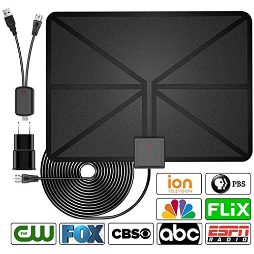 [2020 Latest] HDTV Antenna Indoor Digital TV Antenna, 60 Miles Range with Amplified