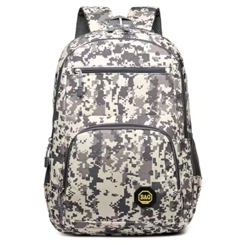 Mochila Juvenil Multifuncional Masculina, Material Resistente, para Escola, Faculdade e Trabalho (Branca)